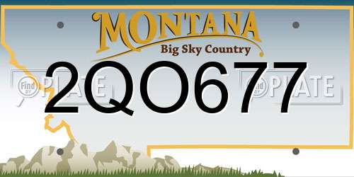 2QO677 Montana License Plate