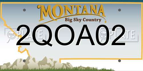 2QOA02 Montana License Plate
