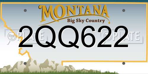 2QQ622 Montana License Plate