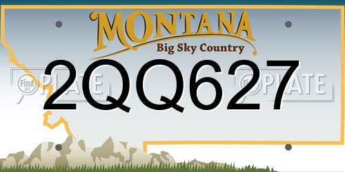 2QQ627 Montana License Plate