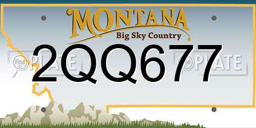 2QQ677 Montana License Plate