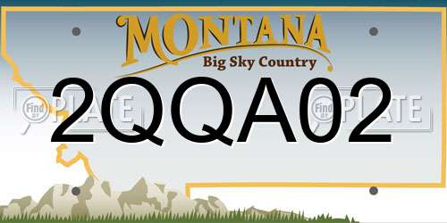 2QQA02 Montana License Plate
