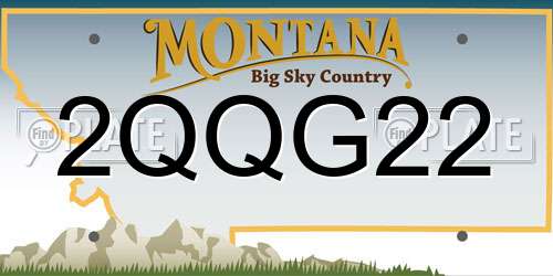 2QQG22 Montana License Plate