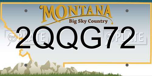 2QQG72 Montana License Plate