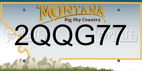 2QQG77 Montana License Plate