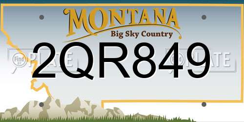 2QR849 Montana License Plate