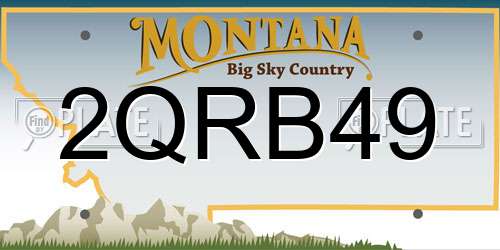 2QRB49 Montana License Plate
