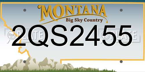 2QS2455 Montana License Plate