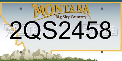 2QS2458 Montana License Plate