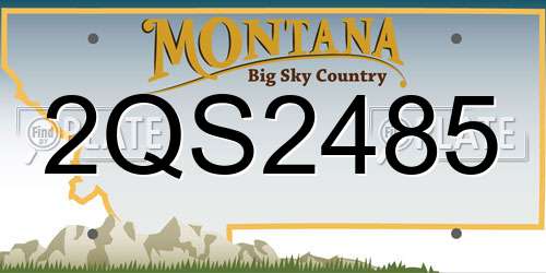 2QS2485 Montana License Plate