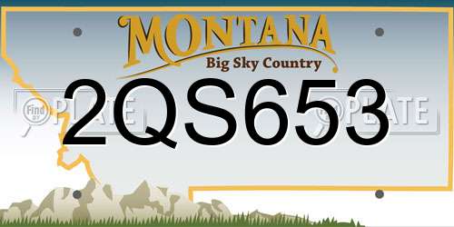 2QS653 Montana License Plate