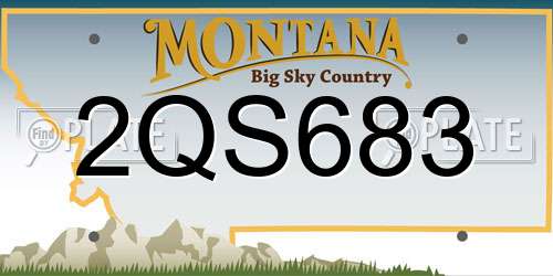 2QS683 Montana License Plate