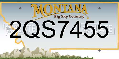 2QS7455 Montana License Plate