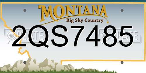2QS7485 Montana License Plate