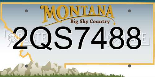 2QS7488 Montana License Plate