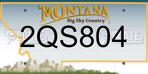 2QS804 Montana License Plate