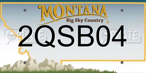 2QSB04 Montana License Plate