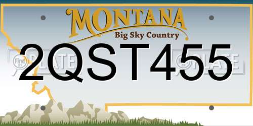 2QST455 Montana License Plate