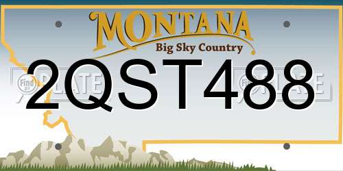 2QST488 Montana License Plate