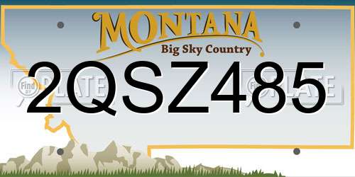 2QSZ485 Montana License Plate