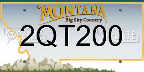 2QT200 Montana License Plate