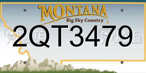 2QT3479 Montana License Plate