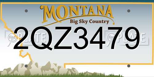 2QZ3479 Montana License Plate
