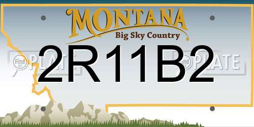 2R11B2 Montana License Plate