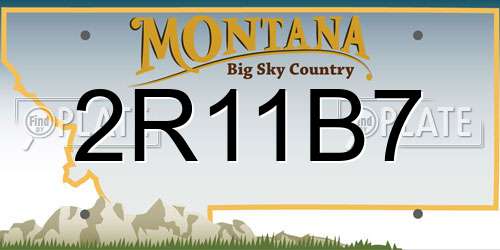 2R11B7 Montana License Plate