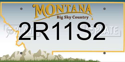 2R11S2 Montana License Plate