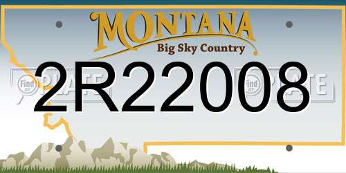 2R22008 Montana License Plate