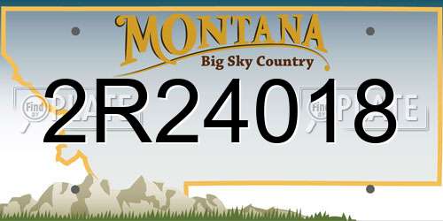 2R24018 Montana License Plate
