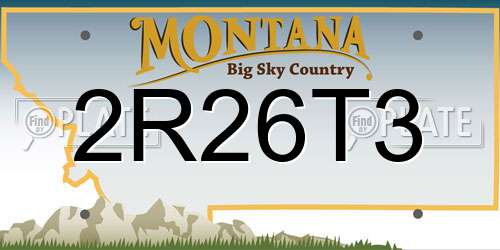 2R26T3 Montana License Plate