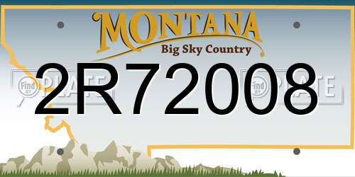 2R72008 Montana License Plate