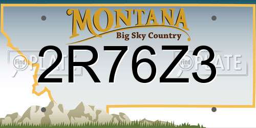 2R76Z3 Montana License Plate