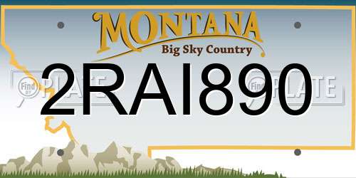 2RAI890 Montana License Plate