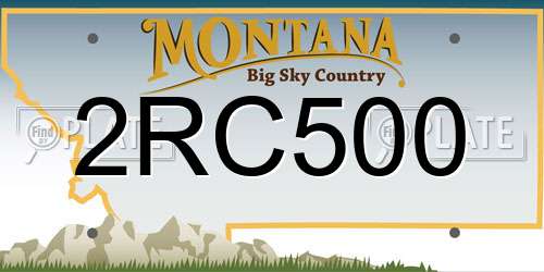 2RC500 Montana License Plate