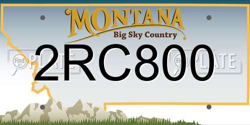 2RC800 Montana License Plate