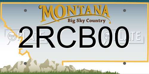 2RCB00 Montana License Plate