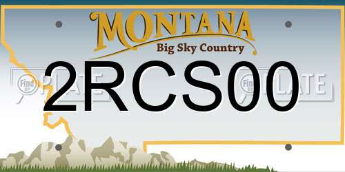 2RCS00 Montana License Plate