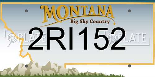 2RI152 Montana License Plate