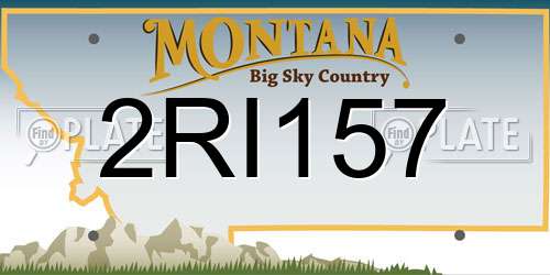 2RI157 Montana License Plate
