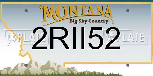 2RII52 Montana License Plate