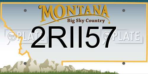 2RII57 Montana License Plate
