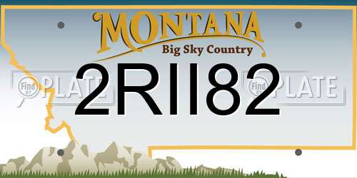 2RII82 Montana License Plate