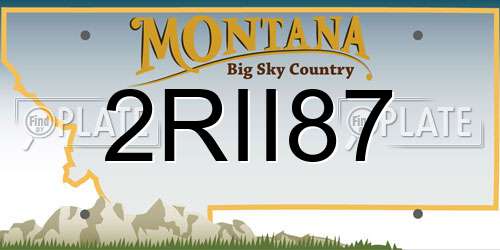 2RII87 Montana License Plate