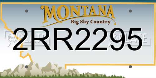 2RR2295 Montana License Plate