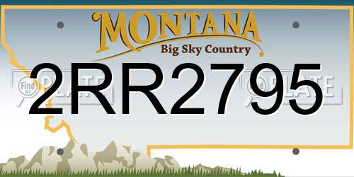 2RR2795 Montana License Plate