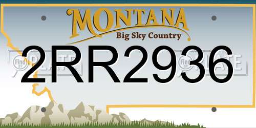 2RR2936 Montana License Plate