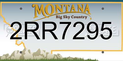 2RR7295 Montana License Plate